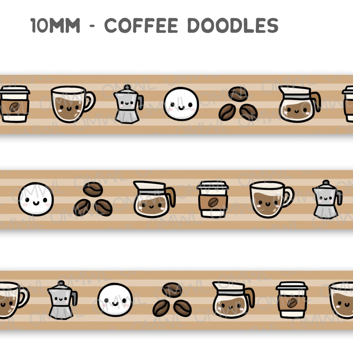 Once More With Love Washi Tape - Coffee Doodles

Matching mini tea doodles to go with our Coffee Love washi tape!

WHAT YOU RECEIVE:

1 roll of exclusively designed washi tape by Once More With Love

These washi tapes are great for decorating your munchkin planner spreads or for creating cards, scrapbook pages, or journals :)

Washi tapes come shrink wrapped. No other packaging provided!


SIZE: 10mm x 10m
MATERIAL: washi tape