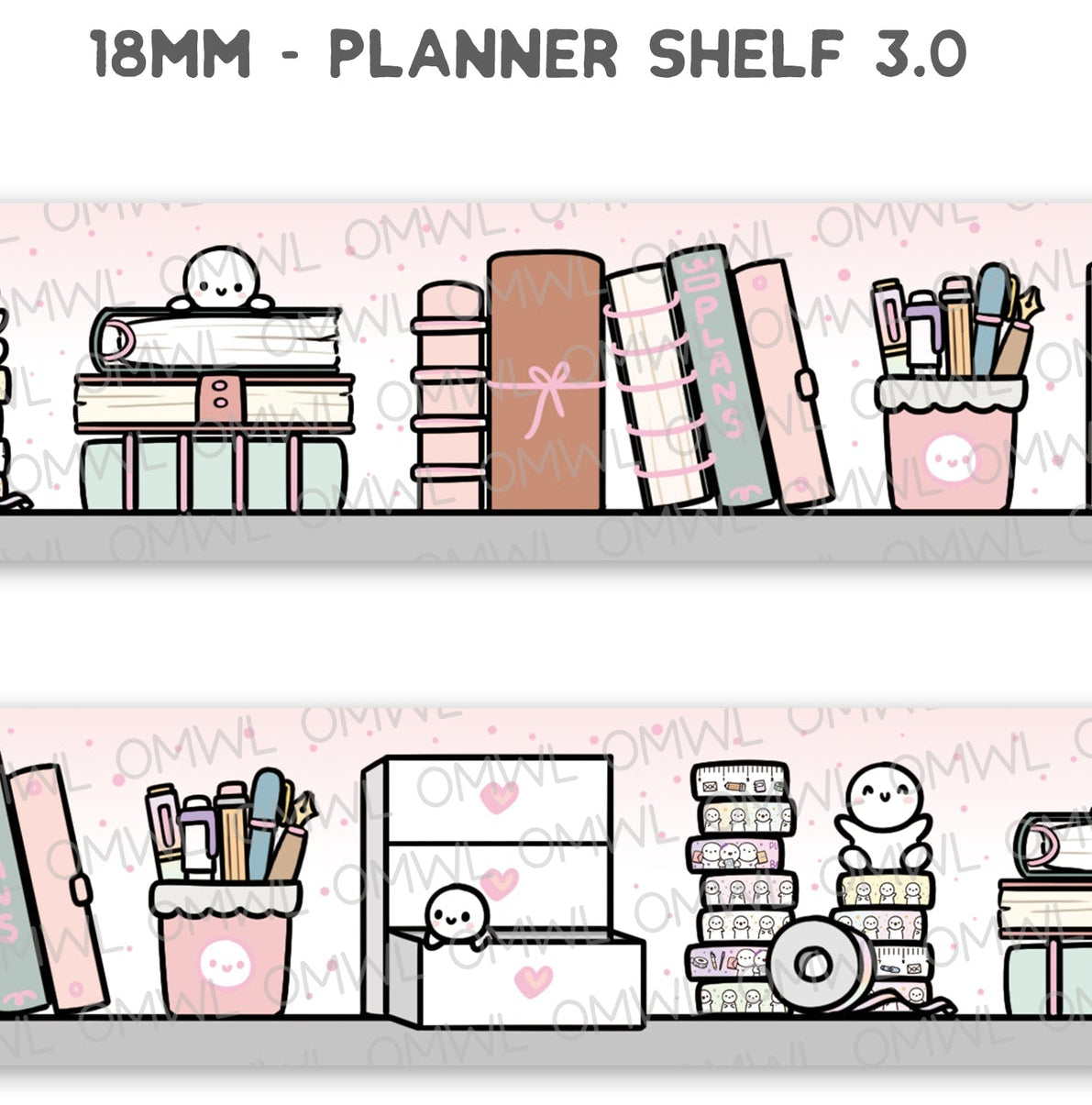 Once More With Love Washi Tape - Planner Shelf 3.0 + Pink Foil

One of my favourite designs, and now with ombre pink background and pink foil!

WHAT YOU RECEIVE:

1 roll of exclusively designed washi tape by Once More With Love

These washi tapes are great for decorating your munchkin planner spreads or for creating cards, scrapbook pages, or journals :)

Washi tapes come shrink wrapped. No other packaging provided!


SIZE: 15mm x 10m
MATERIAL: washi tape