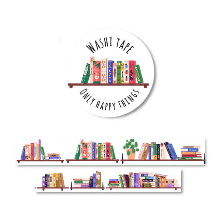 Only Happy Things Stationery- Bookshelves Washi Tape