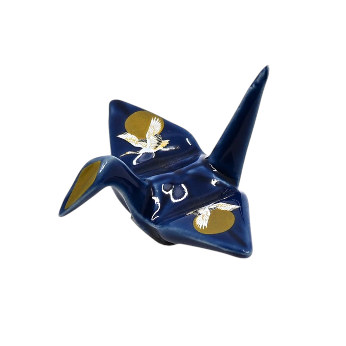 Origami crane porcelain chopstick rest / pen rest