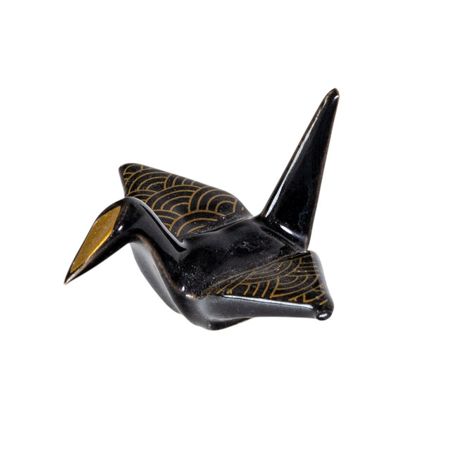 Origami crane porcelain chopstick rest / pen rest