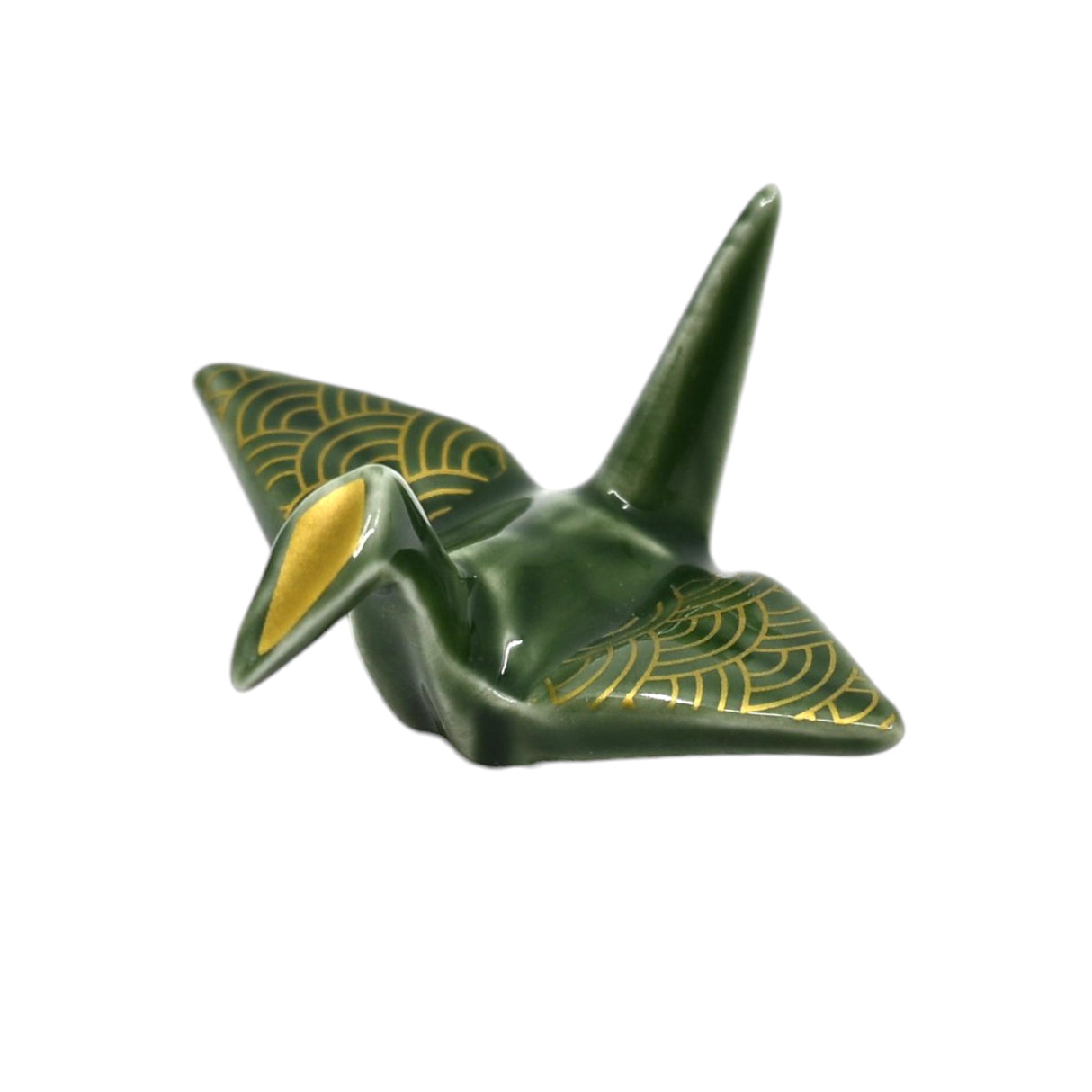 Origami crane porcelain chopstick rest / pen rest