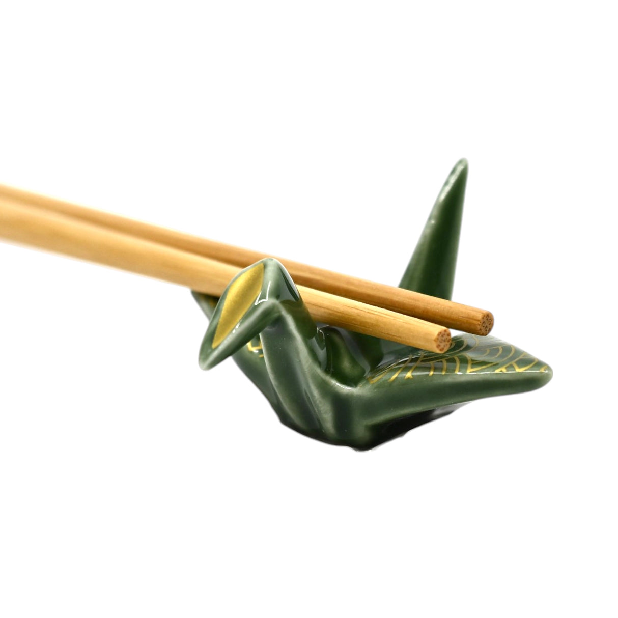 Origami crane porcelain chopstick rest / pen rest