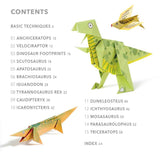 Go back to the days when dinosaurs ruled the earth with 15 prehistoric paper-folding projects and 250 sheets of origami paper to sink your teeth into.

With 15 designs for big and small dinosaurs, ocean-dwellers, and high flyers, there are projects here to entertain any paper paleontologist.

Try your hand at the speedy Velociraptor or one of the largest land animals that ever existed, the Apatosaurus. From the Cretaceous period you can make the king of the dinosaurs, the Tyrannosaurus rex, and the ancestor