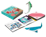Take a trip into the deep blue with this 64-page project book and 250 sheets of origami paper.

Bestselling origami expert Mari Ono has put together an awesome collection of ocean dwellers and sea creatures that kids and adults alike will love to make.

Dive right in with a toothy shark, a wiggly jellyfish, playful sea otters, a shy little seahorse, and hilarious crabs.

All 15 projects come with simple step-by-step instructions, difficulty ratings, and clear photographs with arrows showing you where to fol