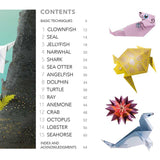 Take a trip into the deep blue with this 64-page project book and 250 sheets of origami paper.

Bestselling origami expert Mari Ono has put together an awesome collection of ocean dwellers and sea creatures that kids and adults alike will love to make.

Dive right in with a toothy shark, a wiggly jellyfish, playful sea otters, a shy little seahorse, and hilarious crabs.

All 15 projects come with simple step-by-step instructions, difficulty ratings, and clear photographs with arrows showing you where to fol