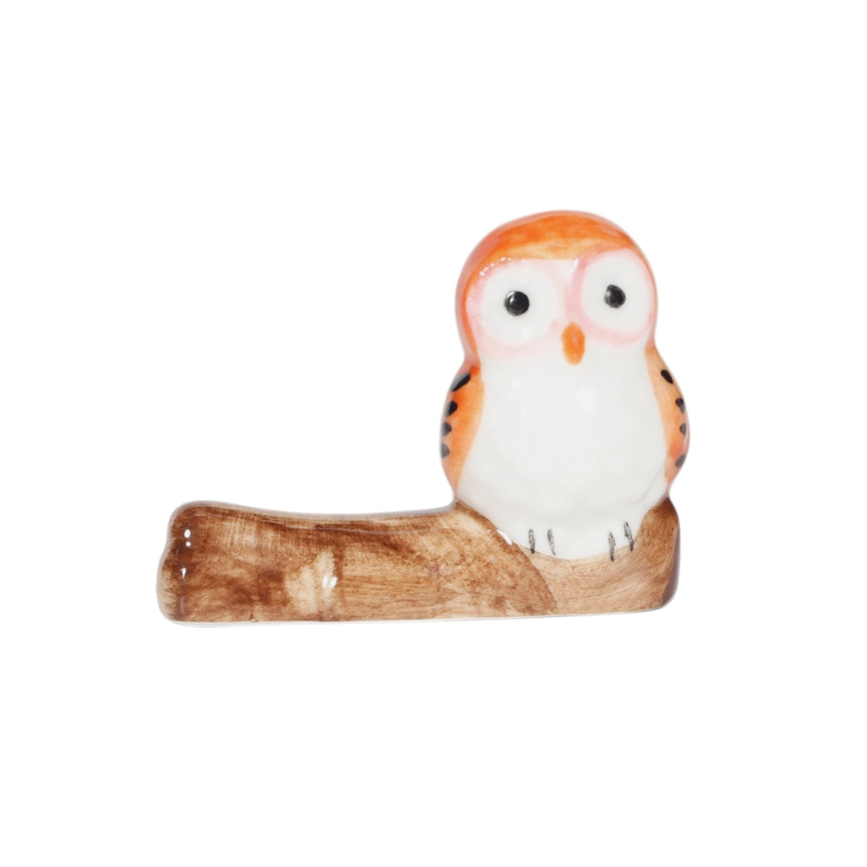 Porcelain owl chopstick holder / pen rest.