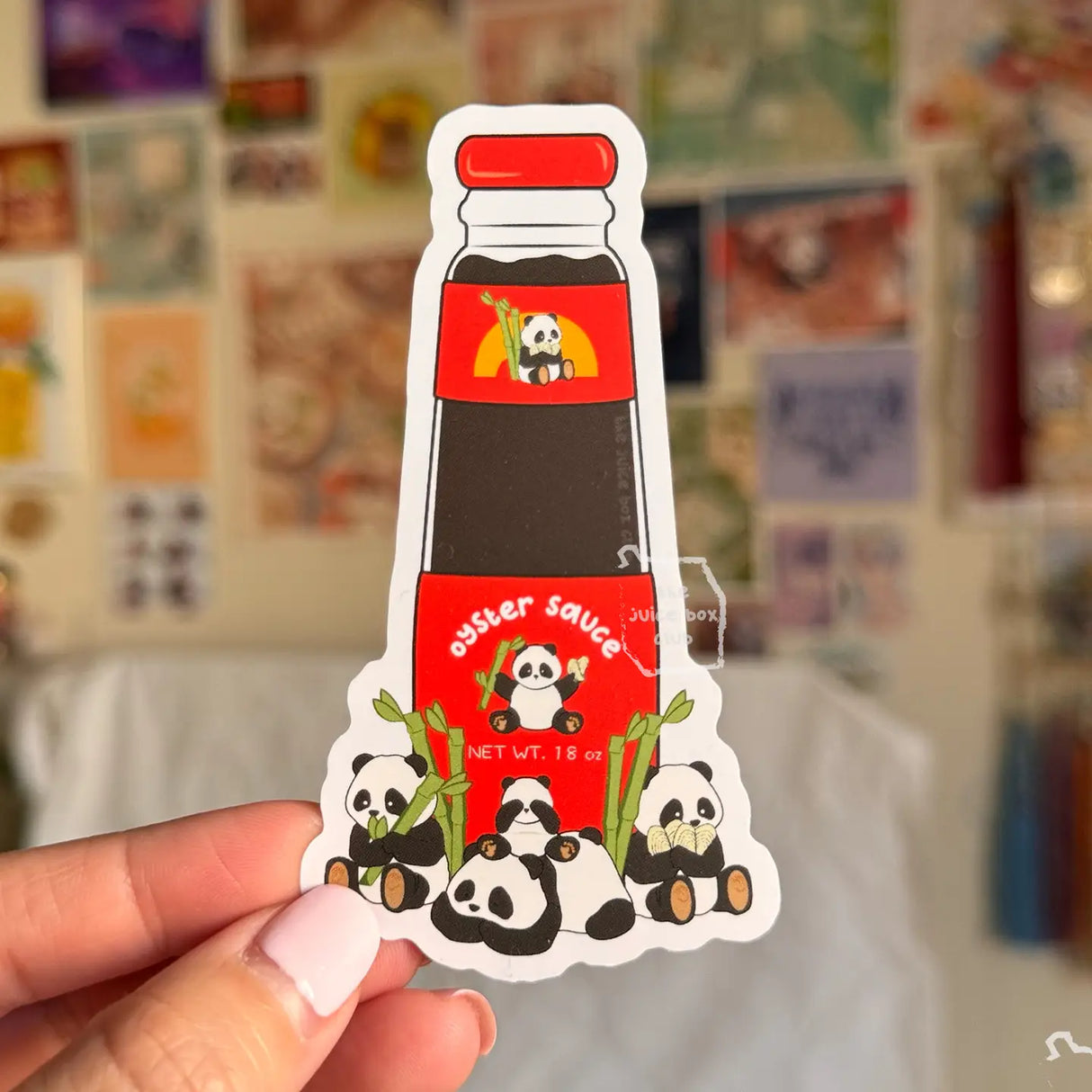 Oyster Panda Sauce Waterproof Vinyl Sticker