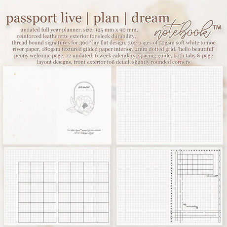 Passport Travelers Live | Plan | Dream® Notebook by Lauren Phelps Designs