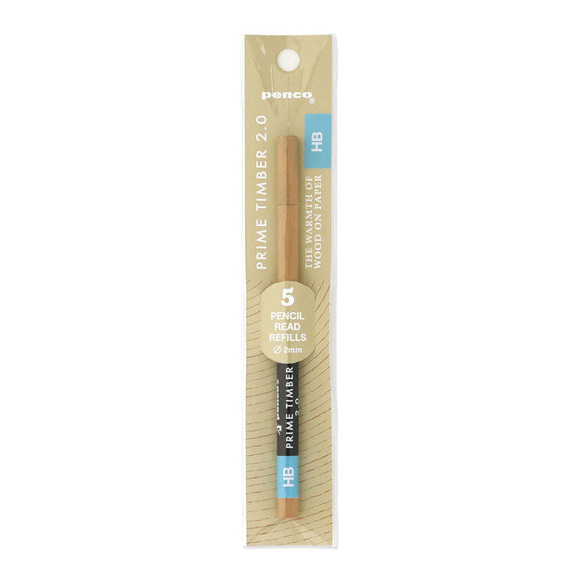 PENCO Prime Timber Refill - HB

A set of 5 refill leads in HB for 2mm mechanical pencils by Penco.

Made in Japan.

* To sharpen your Prime Timber pencil with its attached sharpener, try moving the pencil back and forth in stead of turning it, to follow its special blade mechanics&nbsp;

Fits:
- Prime Timber 2022
- Prime Timber Brass 2022
- Prime Timber
- Prime Timber Brass