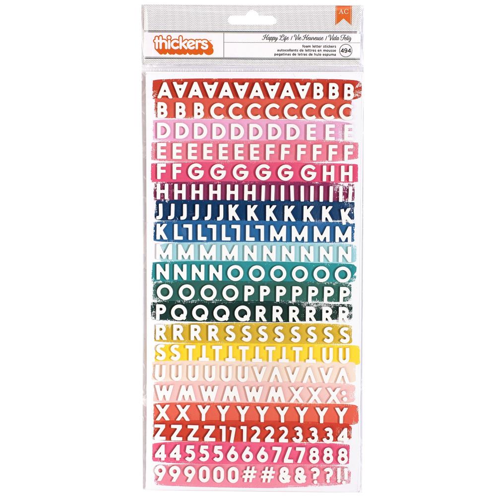 Paige Evans Pick Me Up Thickers Stickers - Happy Life Mini Alpha
