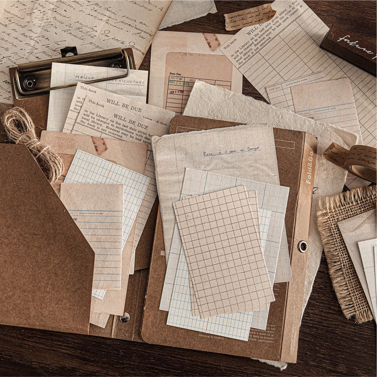 This beautifully crafted paper pack includes 30 pieces of cute paper materials in different patterns and 1 small clamp! Each pack comes with pieces in varying styles with a unique set of designs.

These pieces make great card decoration, collage pieces, or additions to your journal spreads!