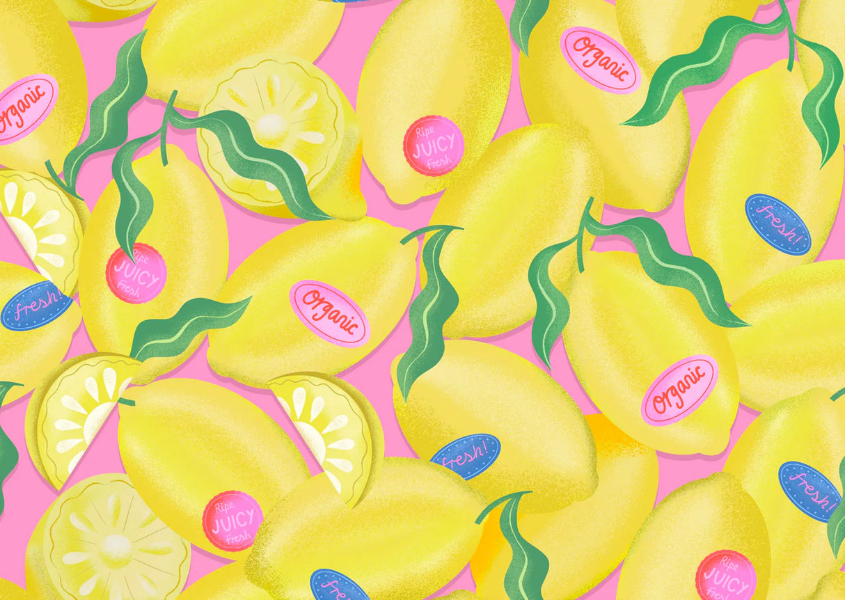 Bring the joy of the farmer’s market to your daily diary, note-taking, planning, or dreaming with this set of three citrus-themed notebooks. Each lined paperback journal is illustrated in lush, bright color, depicting a scatter of juicy lemons on one, zesty limes on another, and sweet oranges on the third. Packaged in a reusable mesh bag with an adorable hang tag, this set makes a charming gift for any occasion.