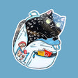 Glossy vinyl sticker of a black cat ready for adventure! This cat is sitting in a backpack with some mushrooms and reference books. 

+ size: 2.75”x3.25” 
+ permanent adhesive glossy vinyl sticker with solid peel backing
+ scratch and weather resistant material, PVC free
+ packaged and shipped flat

All work and photos ©PAPER PUFFIN Art by. K.CARLSON