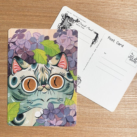 This postcard is full color with rounded corners. The original artwork is a painting on wood.

+ size: 4.25 x 6” standard size, regular postage stamp
+ printed on a ‘toothy’ rag off white color card stock paper
+ FSC 100% recycled environmentally friendly paper
+ created and printed in Portland, OR 


All work and photos ©PAPER PUFFIN Art by K.CARLSON