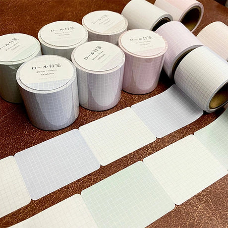 Perforated sticky notes in a roll. Designs can be torn off easily and be used individually. These soft colored sticky notes are perfect for your planner or journal.&nbsp;

Each roll has 100 pieces of sticky notes with 2 designs (50 pieces for each design).


Size of each sticky note: 40mm x 50mm
2 designs x 50 sheets each (100 sheets in total)
Includes 1 roll of sticky notes
Country of manufacture: Japan
Material / component: High quality paper
