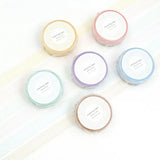 This is a masking tape with an original PAPIER PLATZ design. Add a creative touch to any project with this beautiful soft color grid washi tape! Perfect for crafts, journaling, snail mail, and more.&nbsp;

Size:&nbsp;15mm x 10m&nbsp;
Made in Japan