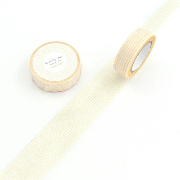 This is a masking tape with an original PAPIER PLATZ design. Add a creative touch to any project with this beautiful soft color grid washi tape! Perfect for crafts, journaling, snail mail, and more.&nbsp;

Size:&nbsp;15mm x 10m&nbsp;
Made in Japan