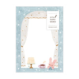 

These memo pads are designed by illustrator Nakauchi Waka.
Fun memo notes for any and every occasion! Use these memo notes every day on planners, cards, photo album, frames, gift wrap, stationery, scrapbook pages, lunch bags, calendars and more to personalize your world.
W75mm x H105mm
5 designs x 10 sheets each (50 sheets in total)
Country of manufacture: Japan
Material / component: Paper