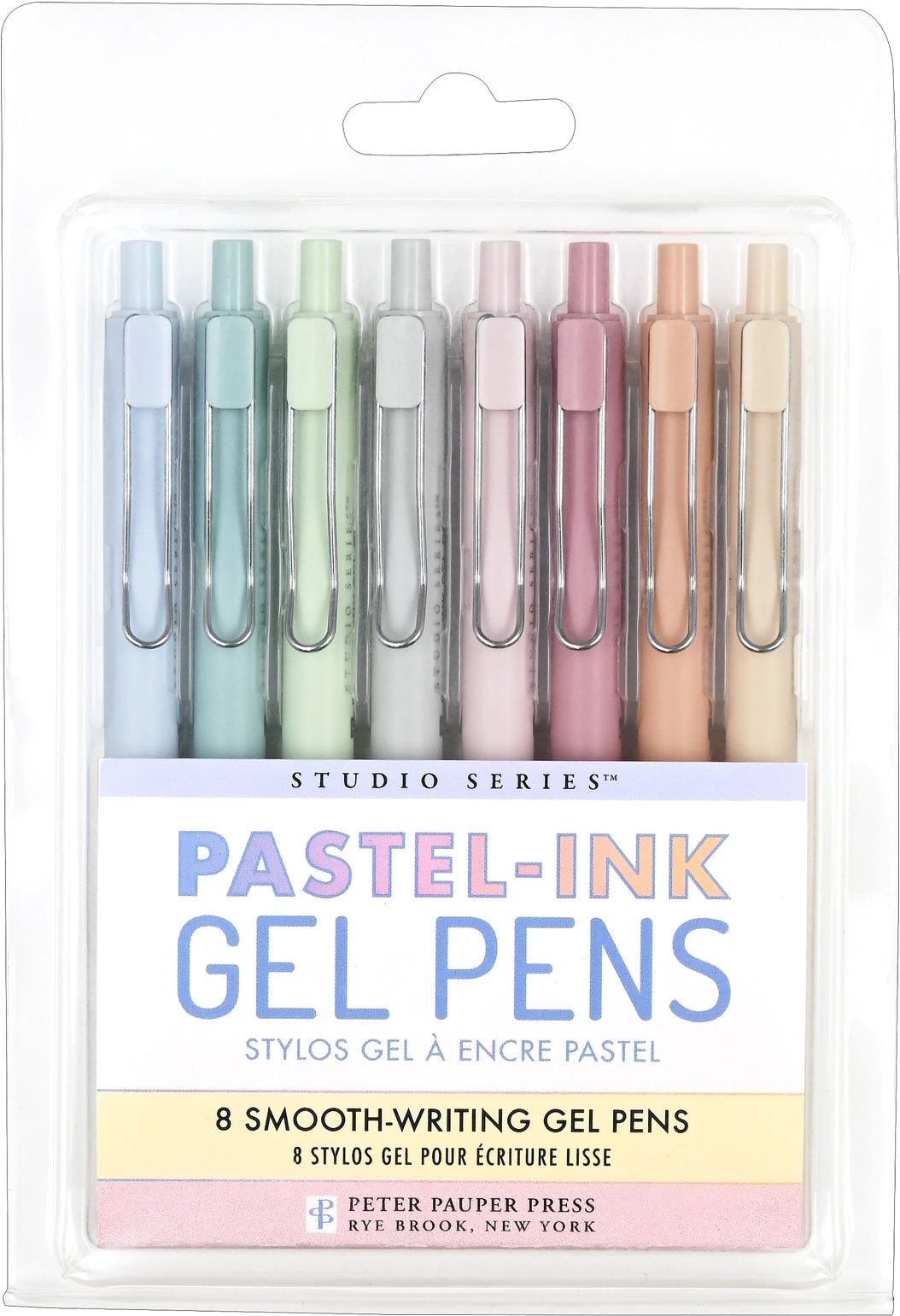 Quick-drying fine-tip gel pens with expressive pastel colors provide a seamless flow of ink for a flawless writing experience! Retractable gel pens are perfect for intricate journaling, drawing, planning, and more!

Ultra-fine 0.5 mm tips for precision writing. Smudge-free. No bleed-through. Choose from a palette of 8 pastel-ink colors to bring personal style to all your writing projects. Perfect for sketching, note-taking, and correspondence. 8 different pastel colors range from gray, blue, and green, to t