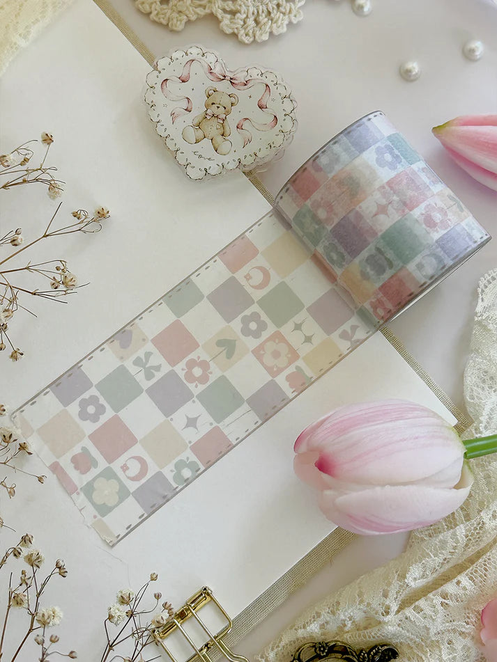 leelajournals Pastel Whimsy Checkered 50mm Washi Tape