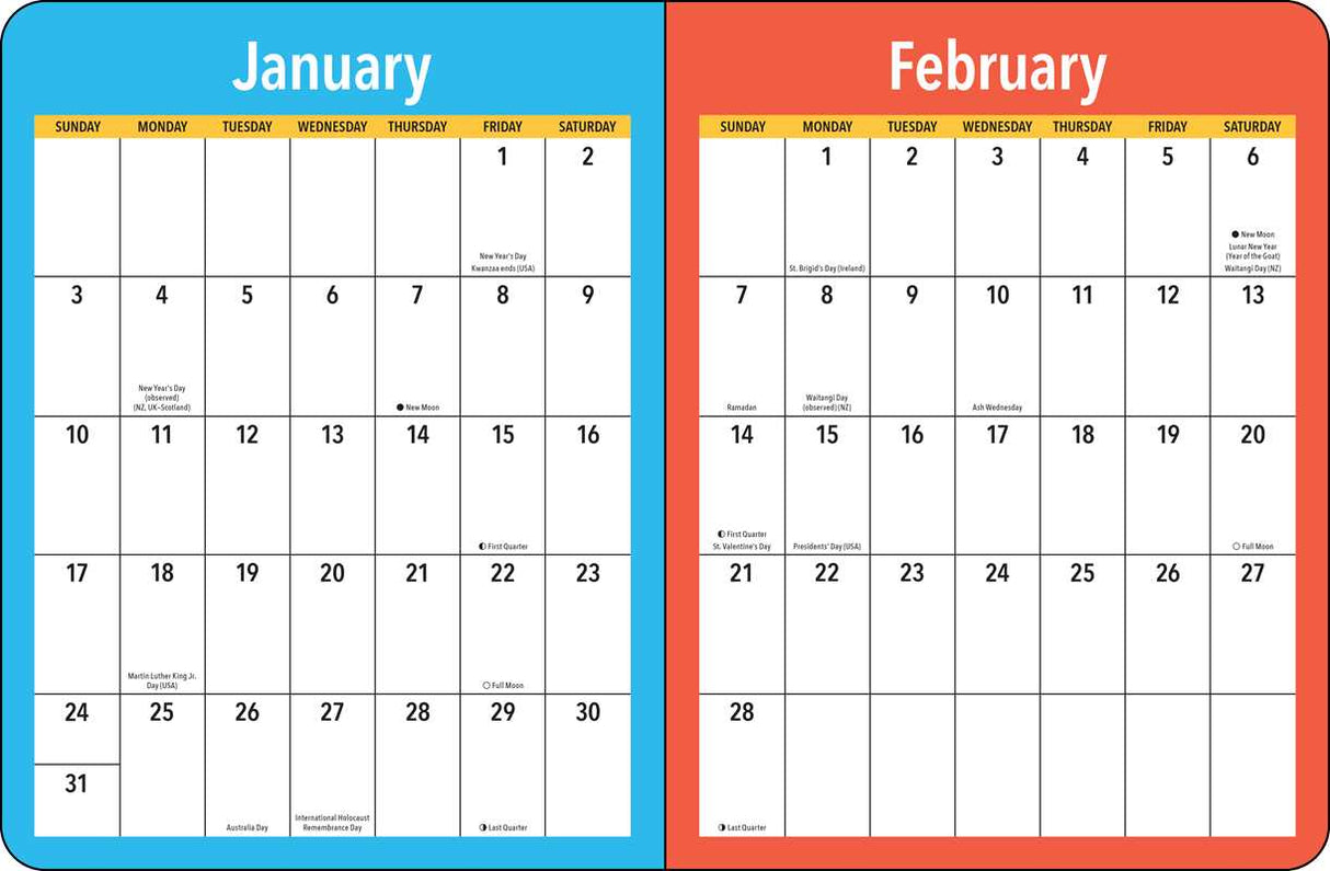 Staying organized will be a breeze this year with this bright and colorful monthly/weekly planner that features full-color Sunday comic strips of everyone's favorite gang—the PEANUTSÂ® gang.

The PEANUTSÂ® 2027 Monthly/Weekly Planner blends functionality with fun, featuring vibrant comic strips from Charles M. Schulz that celebrate the wit, whimsy, and heart of the PEANUTSÂ® gang. It offers plenty of space to jot down appointments, meetings, activities, or notes, and fits easily on a counter or desk, either