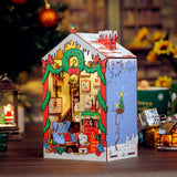Snoopy Santa surprise! Bring the magic of the holidays to your bookshelf with this charming DIY book nook kit featuring Snoopy dressed as Santa! Caught cookie-handed, Snoopy steals the show while Charlie Brown and Sally peek from the stairs in festive wonder. With delightful details and nostalgic cheer, this cozy scene is perfect for Peanuts fans and holiday decorators alike.