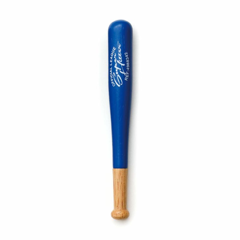 A wooden baseball bat pen by Penco. The bat handle acts as the cap, and the pen tip is made of brass.

Comes in black oil-based ink with 0.8mm tip.&nbsp;