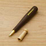 A wooden baseball bat pen by Penco. The bat handle acts as the cap, and the pen tip is made of brass.

Comes in black oil-based ink with 0.8mm tip.&nbsp;