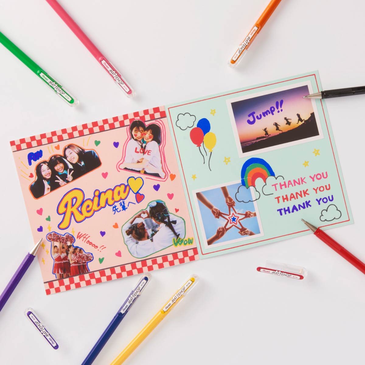 Bolígrafo de gel híbrido Mattehop de Pentel, 1,0 mm, juego de 14 colores originales y Sweet