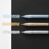 This is a limited edition starter set that combines the original multi-case with one color of Starflake Blush and two colors of "Art Blush". It also comes with a leaflet with tips and examples for color matching.

Starflake Blush Glitter-only brush pen

The base ink is colorless and transparent, so you can draw on top of text and illustrations. In addition, by layering the glitter, it is easy to adjust the amount of glitter, allowing you to freely create your desired level of brilliance.
