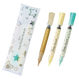 This is a limited edition starter set that combines the original multi-case with one color of Starflake Blush and two colors of "Milky Blush". It also comes with a leaflet with tips and examples for color matching.

Starflake Blush Glitter-only brush pen

The base ink is colorless and transparent, so you can draw on top of text and illustrations. In addition, by layering the glitter, it is easy to adjust the amount of glitter, allowing you to freely create your desired level of brilliance.