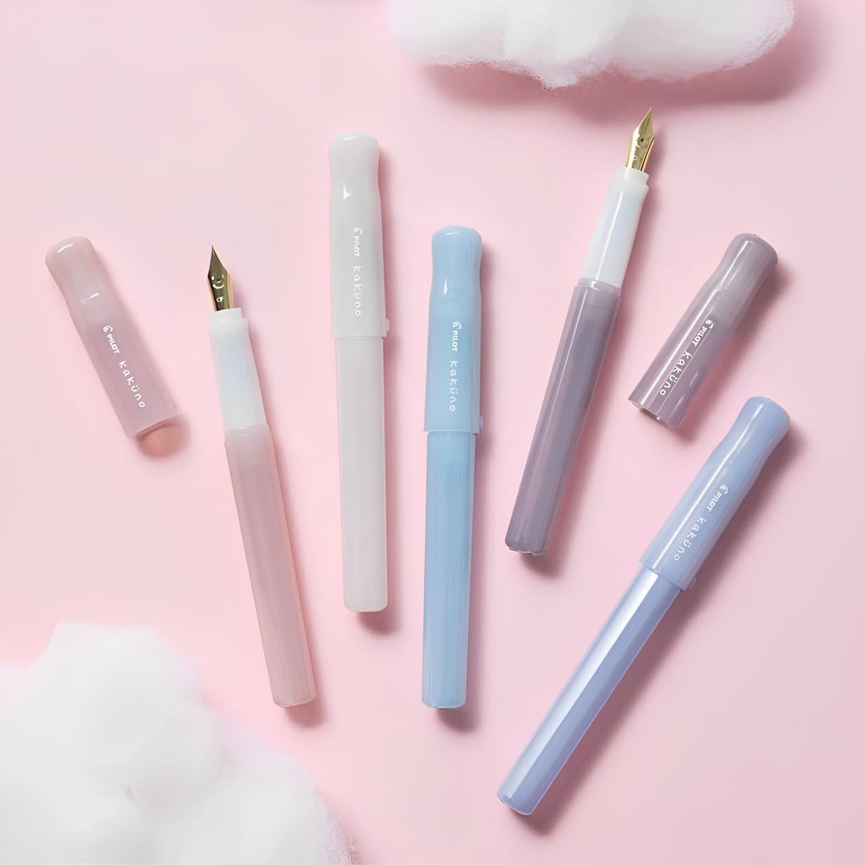 The Kakuno Fountain Pen Madoromi Color Series is a delightful blend of charm, functionality, and thoughtful design, perfect for both beginners and seasoned writers. Inspired by the concept of "Madoromi," meaning "peaceful and tranquil moments or a gentle, comfortable slumber," this series exudes a refined and calming aesthetic. The colorful transparent barrel elegantly reveals the ink inside, complemented by soothing pastel hues that create a serene and inviting writing experience.

Kakuno is a delightful, 