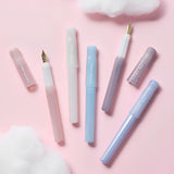 The Kakuno Fountain Pen Madoromi Color Series is a delightful blend of charm, functionality, and thoughtful design, perfect for both beginners and seasoned writers. Inspired by the concept of "Madoromi," meaning "peaceful and tranquil moments or a gentle, comfortable slumber," this series exudes a refined and calming aesthetic. The colorful transparent barrel elegantly reveals the ink inside, complemented by soothing pastel hues that create a serene and inviting writing experience.

Kakuno is a delightful, 