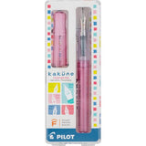 Kakuno is a delightful, new fountain pen that is ideal for both first time fountain pen users and experienced writers. Everyone can enjoy writing with a Kakuno fountain pen. "Kakuno" means "to write" in Japanese, and that's just what this pen helps users to do by featuring an appealing smiley face on the nib, when oriented upward, ensures perfect nib orientation. The NEW Kakuno Clear body features the Extra Fine, Fine and Medium Nib (with a tongue sticking out). Indentations in the cap make it easy to grasp