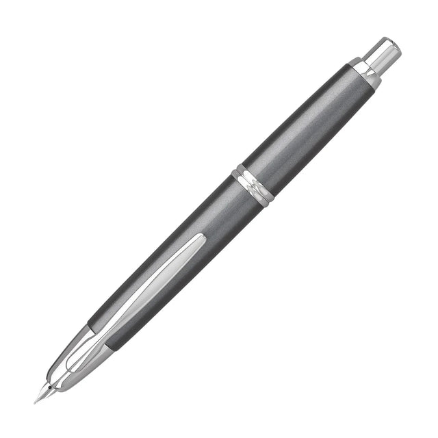 Brilliant design and ingenious engineering combine in the refined, elegant style of the world's first and favorite retractable fountain pen, the Vanishing Point by Pilot. The internal mechanism of this exceptionally crafted fountain pen allows the 18-karat gold nib to retract fully into the barrel when not in use. Vanishing Point is refillable for continued use with a cartridge or Pilot's CON-50 converter. The fountain pen is available in extra fine, fine, medium or broad point sizes. These pens arrive pack