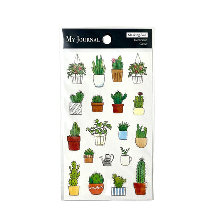 Pine Book Cactus Decoration Stickers