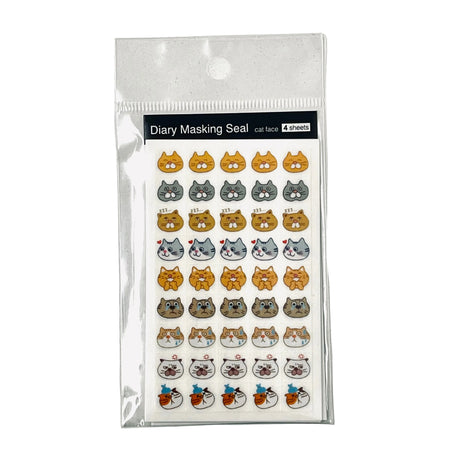 Pine Book Cat Expressions Daily Decoration Stickers