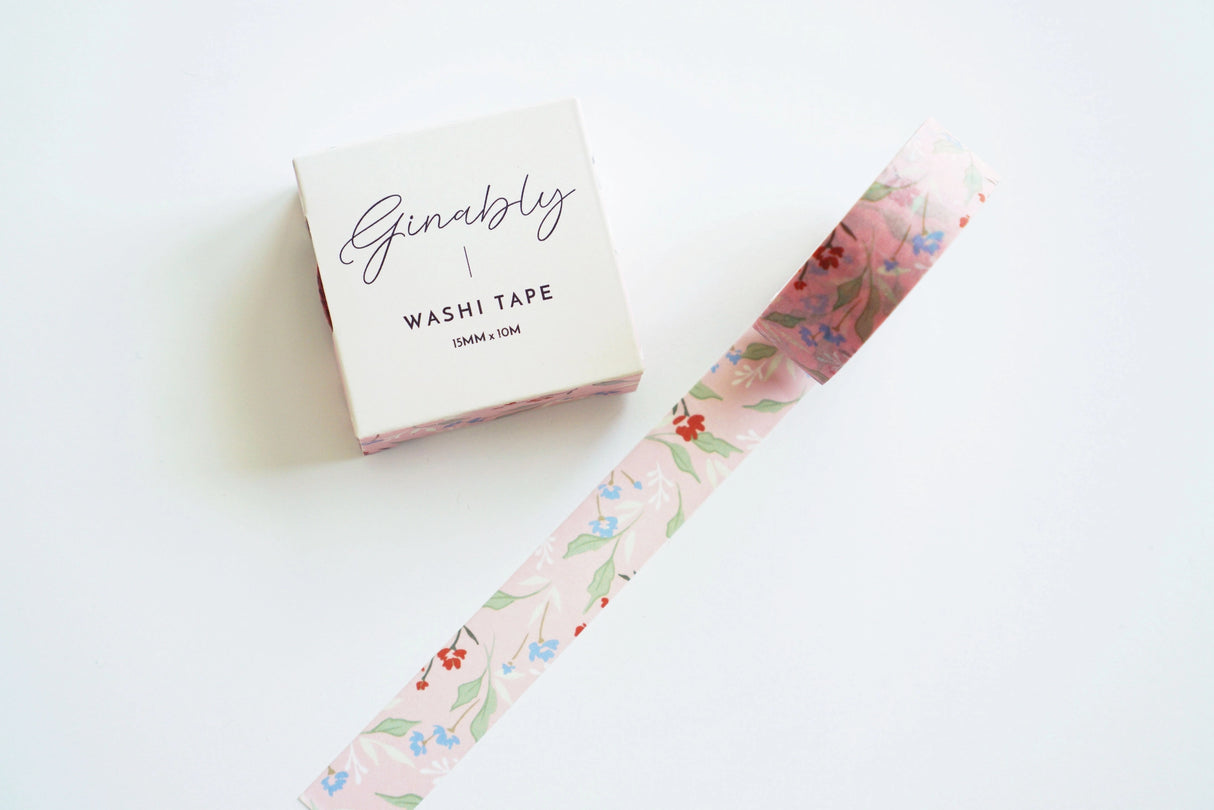 Cute, custom designed floral washi tape to add something extra to your stationery.