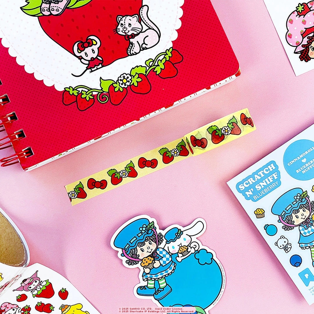 Cute, classic, and ready to stick everywhere—this Hello Kitty &Friends cherry washi tape brings a playful pop to any page 🍒 Featuring a repeating pattern of bright red cherries and Hello Kitty bows on a soft cream background, it’s perfect for decorating planners, taping up notes, or adding a little extra charm to your snail mail. Easy to tear, reposition, and layer, this washi is your go-to for quick, adorable upgrades wherever you stick it.