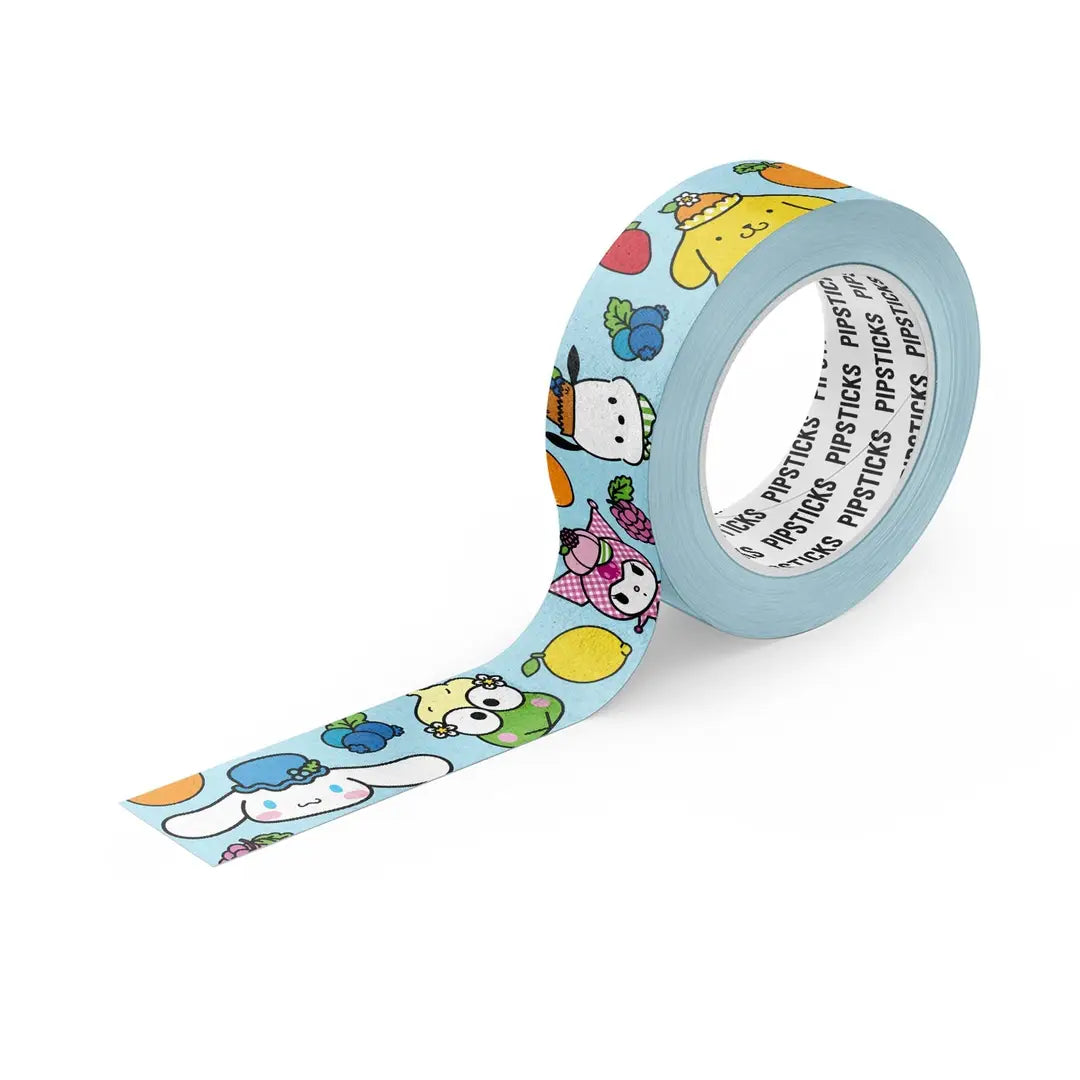 A little strip of pure cuteness—this Hello Kitty & Friends washi tape is covered in colorful characters, sweet fruit details, and playful icons on a soft blue base 💙 Perfect for dressing up planners, sealing happy mail, or adding a fun border to just about anything, it’s easy to tear, reposition, and layer for endless decorating options. One roll, so many ways to make it cute.