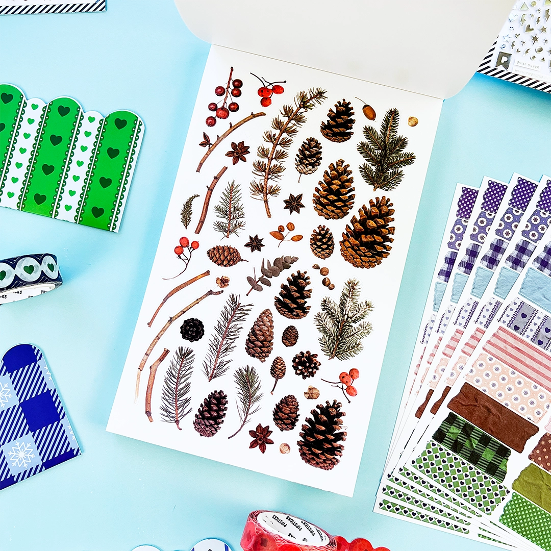 You asked, we delivered! Introducing our new Winter inspired Junk Journal sticker book! With Frames, borders, patterns and alphabets you'll be able to document every moment of your life with whimsy and delight! Perfect to junk journal, collage, and scrapbook your way through the season. 