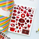 Your sticker stash is about to get very color-coordinated 🌈 Sticker the Rainbow Book Vol. 2: In Real Life is packed with 1500+ photorealistic stickers in every shade imaginable, from juicy lemons and shiny silver treasures to butterflies, vintage objects, florals, gems, and colorful everyday finds. With 30 pages of ultra-realistic stickers (plus 4 pages of alphabet + number stickers!), this book is basically a rainbow treasure hunt for your journal, planner, snail mail, laptop, or craft cart.