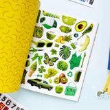 Your sticker stash is about to get very color-coordinated 🌈 Sticker the Rainbow Book Vol. 2: In Real Life is packed with 1500+ photorealistic stickers in every shade imaginable, from juicy lemons and shiny silver treasures to butterflies, vintage objects, florals, gems, and colorful everyday finds. With 30 pages of ultra-realistic stickers (plus 4 pages of alphabet + number stickers!), this book is basically a rainbow treasure hunt for your journal, planner, snail mail, laptop, or craft cart.