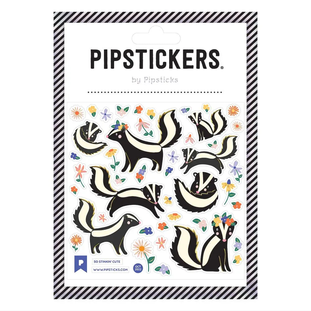 PipStickers are the PERFECT gift for the sticker lover in your life - even if it's you! These unique PVC designs with holographic gold foil accents come on a clear backing and cannot be found anywhere else.

Includes one 4" x 4" sheet of So Stinkin' Cute PipStickers and includes the Pipsticks manifesto.