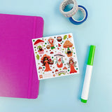 Take a stroll through a magical mushroom forest with Toadstool Travels! This whimsical woodland sticker sheet features toadstools, forest creatures, and cozy nature-inspired illustrations perfect for fairy garden spreads and storybook journaling.
