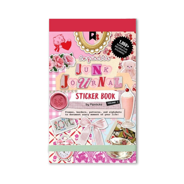 Sweet, nostalgic, and a little bit extra—in the best way. The Coquette Junk Journal Sticker Book is packed with all the pretty details your pages have been waiting for. Think bows, florals, frames, patterns, alphabets, and darling vintage-inspired bits made for layering, collaging, and documenting every little moment.