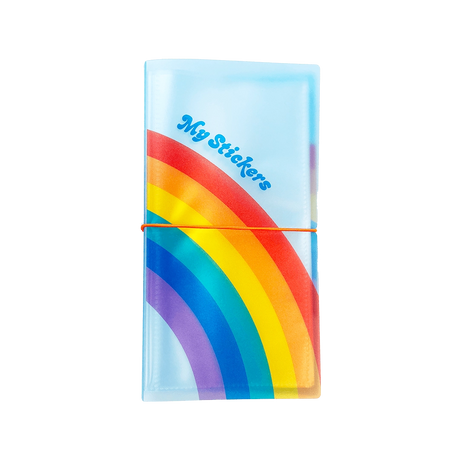 This rainbow-bright Pocket Sticker Keeper is made to stash, sort, and show off your fave sheets. With clear pockets inside and a snug elastic closure, it keeps your collection neat, protected, and ready to grab on the go. Toss it in your tote, bring it to school, or keep it by your desk — your stickers just found their forever spot. 💛

Inside pockets are made to display the 4" x 4" Pipsticker sheets and can hold at least 80 sticker sheets!&nbsp;