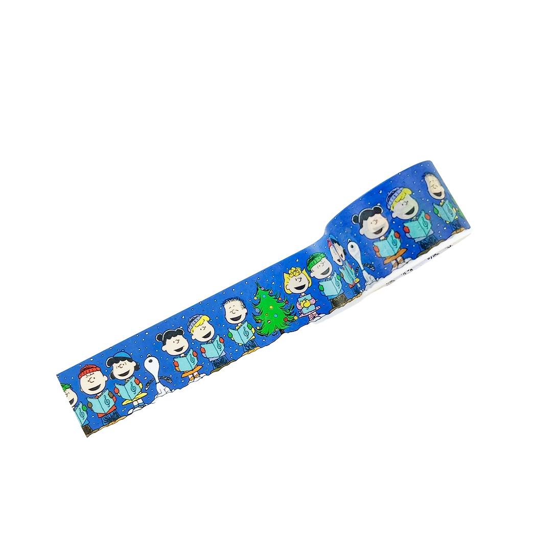 Peanuts holiday Wash is finally here! Pipsticks washi tape is amazing paper tape that's removable with just the right amount of tack. It's perfect for crafting, wrapping and decorating everything in your life! Use it on your planner, bullet journal, inspo wall, snail mail, ANYTHING!!

Includes one 30mm x 10m roll of Peanuts Go Caroling Washi.
