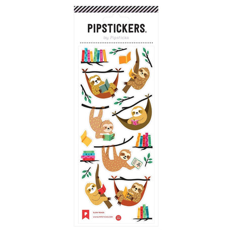 PipStickers are the PERFECT gift for the sticker lover in your life - even if it's you! These unique PVC designs with gold foil accents come on a clear backing and cannot be found anywhere else.

Includes one 3" x 7" sheet of Slow Reads PipStickers and includes the Pipsticks manifesto.